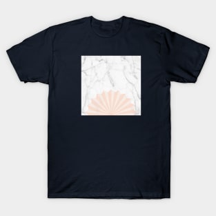 Marble waaier Peach T-Shirt